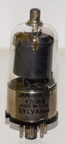 6K7GT=VT-86B Sylvania used/tests like new 1944-1945 (10ma Gm=1800)