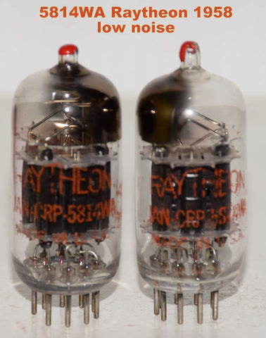 (!!!!) (Best Pair) JAN-CRP-5814WA Raytheon red tip black plates triple mica 