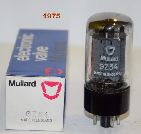 (!!!!) (Recommended Single) GZ34 Mullard UK NOS 1975 (60/40 and 60/40)