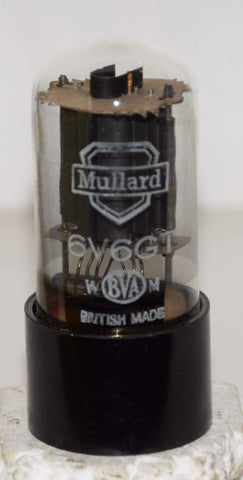 (!!!!!) (Best Single) 6V6GT Mullard UK black plate NOS 1960 era (48.8ma)