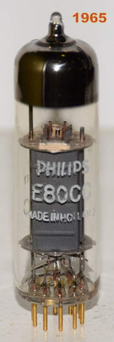 (!!!) (Recommended Single) E80CC=6085 Philips SQ Holland NOS 1965 (5.8ma/5.7ma) 1-2% section balance