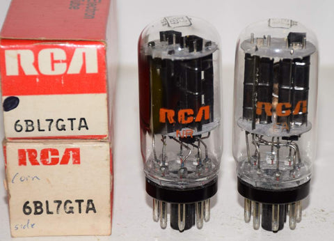 (!) (Recommended Pair) 6BL7GTA RCA coin-base NOS 1970's (33/35ma and 35/30ma)