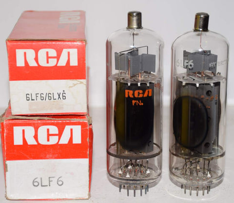 (!!) (recommended Pair) 6LF6 RCA JAPAN branded Gt. Britain Big Bottle Euro style construction NOS 1976 (133ma and 141ma)