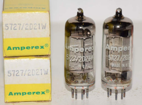 (!) (PAIR) 5727=2D21W Amperex by GE NOS 1979