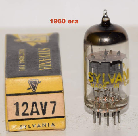 (!) (Best Single #2) 12AV7 Sylvania NOS 1960 (13.4/15ma)