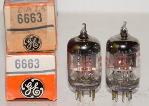 (!) (BEST PAIR) 6663=6AL5 GE NOS 1963-1964 (47-47/40 and 47-48/40)