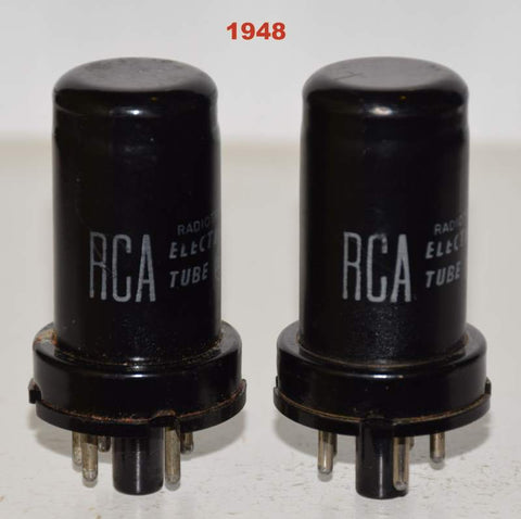 (!) (Good Value Pair) 6SF5 RCA used/good 1948 Pair (0.8ma and 0.8ma)