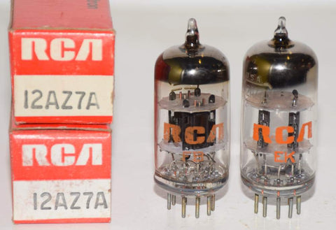 (!!!) (Recommended Pair) 12AZ7A RCA black plates NOS 1970's (8.6/9.6ma and 7.6/9.2ma) (McIntosh MC275)