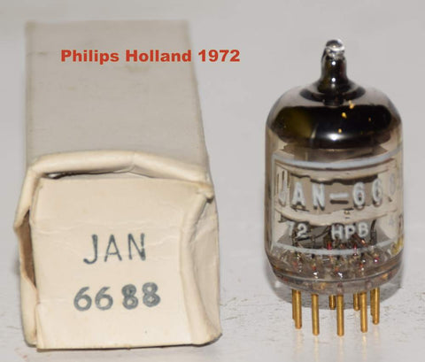 (!!) (Single) JAN-6688=E180F Philips Holland NOS gold pins 1972 (11ma)