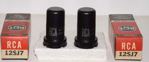 (!) (PAIR) 12SJ7 RCA NOS 1958 (2.8ma and 2.4ma)