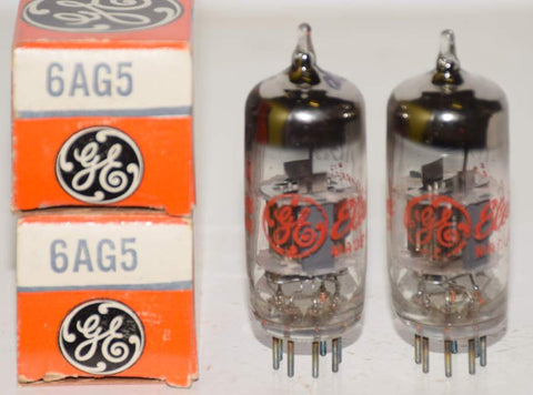 (!!) (PAIR) 6AG5 GE NOS 1963 (7ma and 8ma)