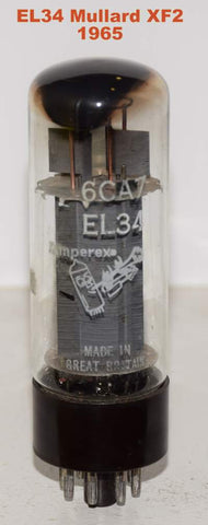 (!!!!) (SINGLE) EL34 Mullard XF2 branded Bugle Boy double halo 