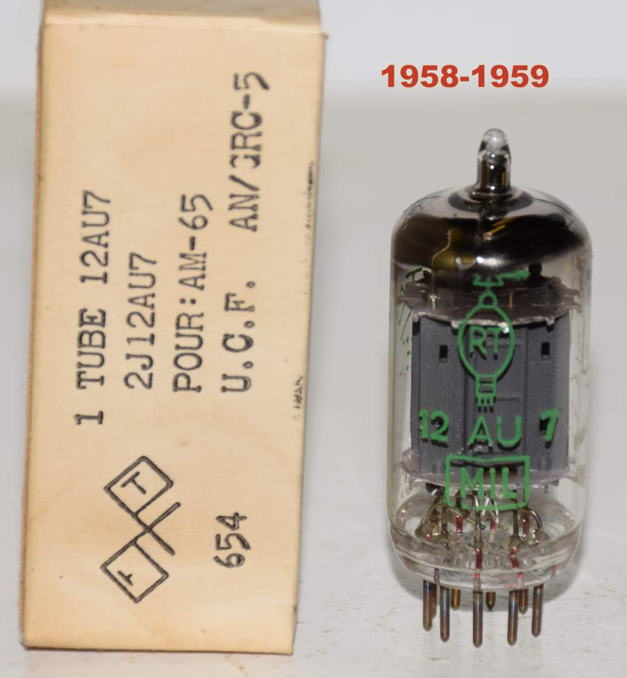 Paire De Tubes RTC 12AU7 ECC82 Longue Plaque Lisse – Testés Et Fonctionnels