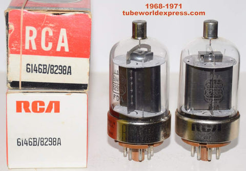 (!!!) (PAIR) 6146B RCA NOS 1968-1971 (93ma and 96.6ma)