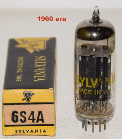 6S4A RCA branded Sylvania black plate NOS 1960 era (20.6ma)