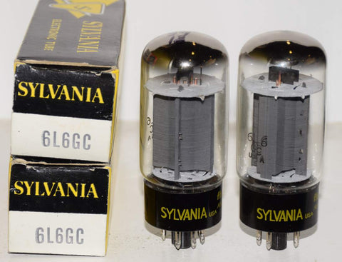 (!!!!) (Best Sylvania Pair) 6L6GC Sylvania NOS 1960's (81ma and 86ma)