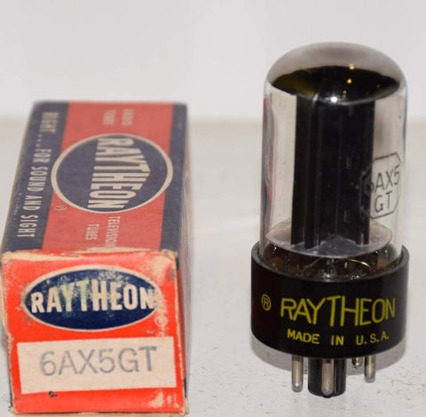 6AX5GT RCA branded Raytheon NOS 1960 era (50/40 and 52/40)