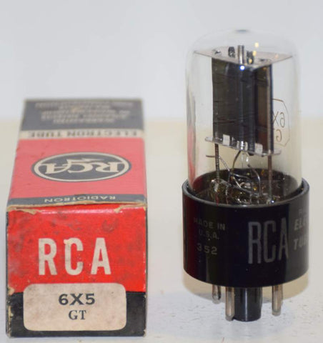 (!!!) 6X5GT RCA black plates NOS 1953 (50/40 and 54/40)