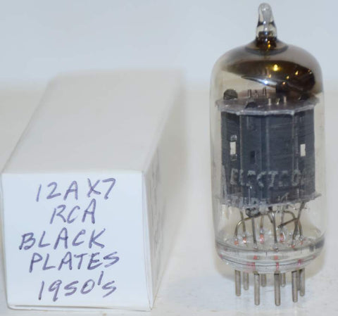 (!!!) (Best Single 1950's) 12AX7 RCA black plates 