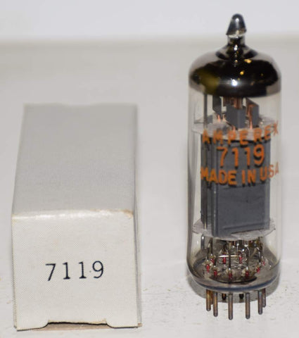 (slightly microphonic single) E182CC=7119 Amperex USA NOS 1981 (32/44ma)