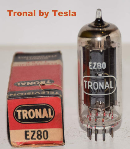 (!!!) (Best Value) EZ80=6V4 Tronal by Tesla NOS 1970's (62/40 and 62/40) 1% section balance
