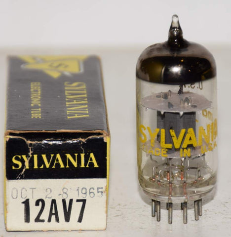 (!) (Best Single) 12AV7 Sylvania NOS 1960's (19.6/19.2ma)