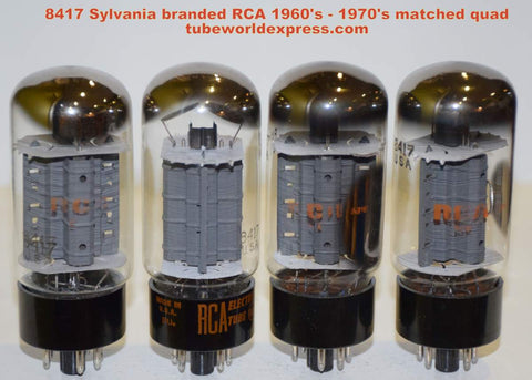 (!!!!) (Best Quad) 8417 RCA by Sylvania NOS 1960's - 1970's (100, 101.6, 103, 102ma)