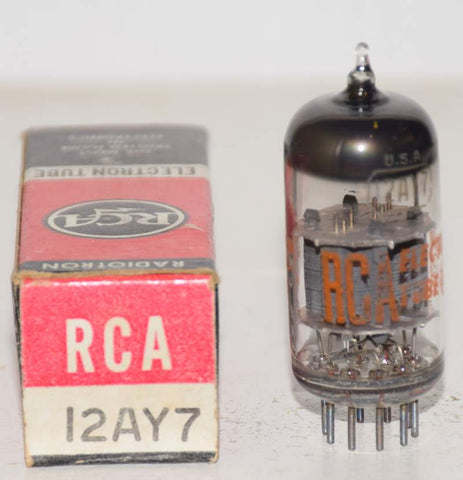 (!!!!) (Single) 12AY7 RCA NOS 1960's (2.1/1.9ma) (Fender, Clark, Decware)