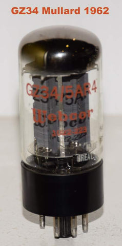 (!!!!) (Best Value Single 1962) GZ34 Mullard UK branded Webcor 1962 low hours/like new (59/40 and 60/40)