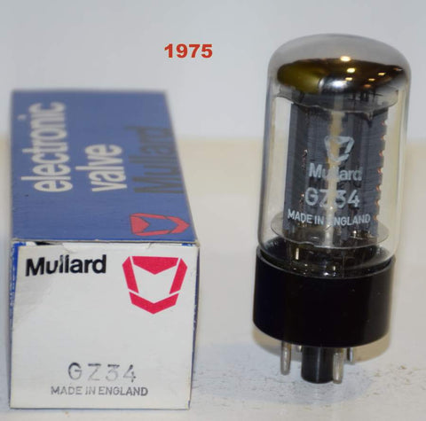 (!!!!) (Best Value Single) GZ34 Mullard UK NOS 1975 (58/40 and 63/40)