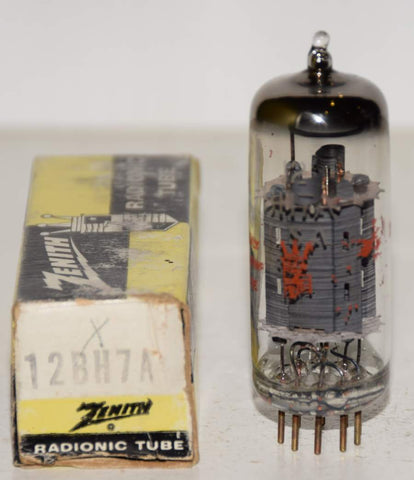 (!!!!) (Best Single) 12BH7A GE branded Zenith gray oval plates 