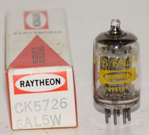(!) (Best Single) 5726=6AL5W Raytheon NOS 1960's (50/40 and 50/40)