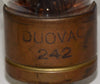 (!!!) 242 Duovac USA brass base used/tests like new 1930's small slit in plate (120ma)