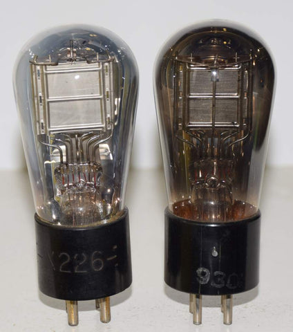 (!!) (Best Value Pair) X-226 and MX-226 no name balloon used/like new 1920's same build (6.3mA and 6.5ma)