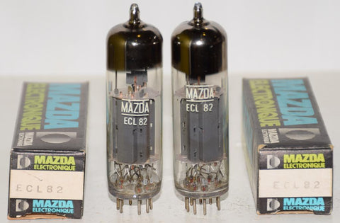 (!!!) (Best Pair #1) ECL82=6BM8 Mullard UK branded Mazda NOS 1970's (2.1/36ma and 2.0/36.5ma) 1-2% matched