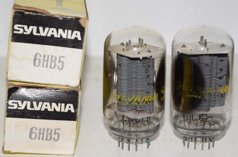 (!!) (BEST PAIR) 6HB5 Sylvania NOS (105ma and 115ma)
