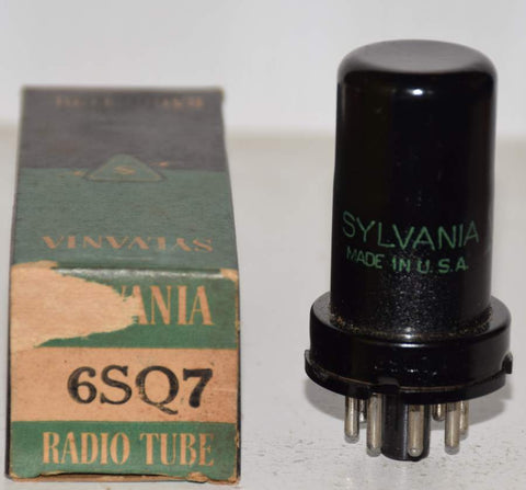 (!) 6SQ7 Sylvania NOS 1951 (0.9ma and Gm=1000)