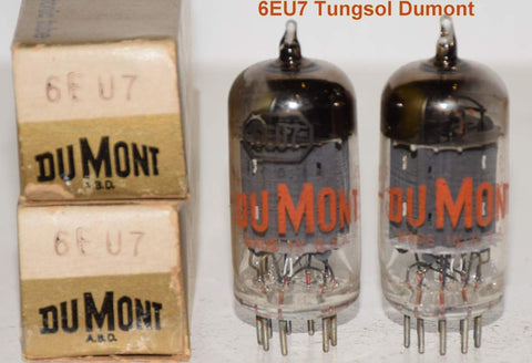 (!!!!) (BEST PAIR) 6EU7 Tungsol Dumont 