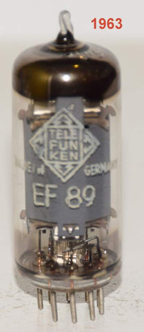 EF89=6DA6 Telefunken Germany <> bottom used/good 1963 (6.6ma)