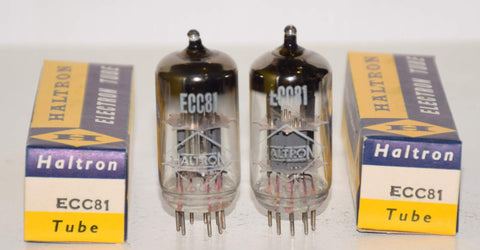 (!!!) (Best Value Pair) 12AT7 RFT East Germany branded Haltron NOS 1970's (8.5/8.8ma and 8.2/8.2ma) 1-3% matched