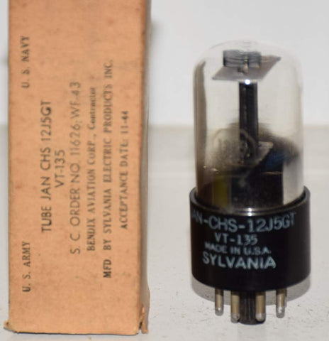 JAN-CHS-12J5GT Sylvania round plate NOS 1944 (6.5ma)