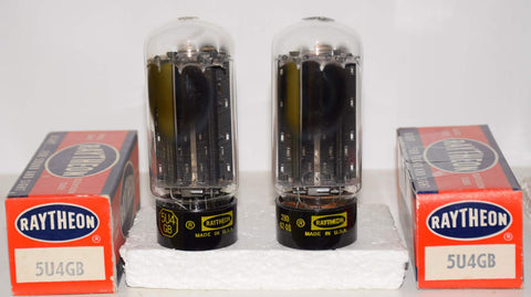 (!!!!) (BEST PAIR #2) 5U4GB Raytheon NOS 