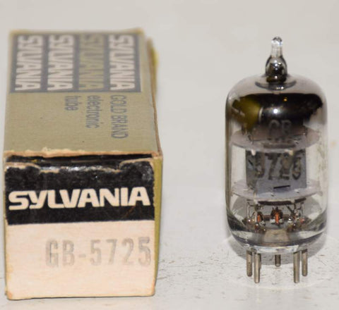 GB-5725=6AS6 Sylvania Gold Brand nickel pins (not gold plated) NOS (5.0ma)