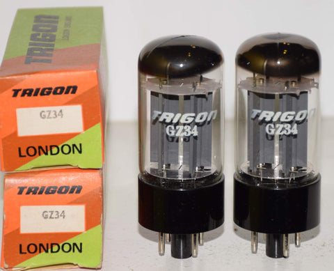 (!!!!!) (Recommendd Pair) GZ34 Trigon Japan NOS 1970's (60/40 x 4 sections) 1% matched (LS300, Dynaco, Latino, Scott, Marshall, Fender, Cary)