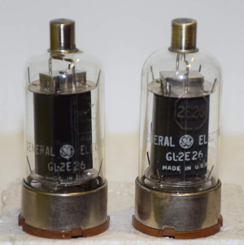 (PAIR) 2E26 RCA branded GL-2E26 GE test like new 1950-1951 (81/44 and 88/44)
