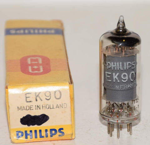 EK90=6BE6 Philips France NOS 1971 (2.9ma Gm=1300) (Highest mA and Gm)