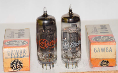 (!!!!) (Pair) 6AW8A GE NOS 1964-1973 (3.3/19.5ma and 3.3/22ma) (Shindo)