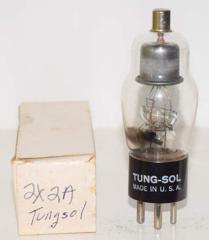2X2A Tungsol NOS faded getter flashing on glass (58/40)