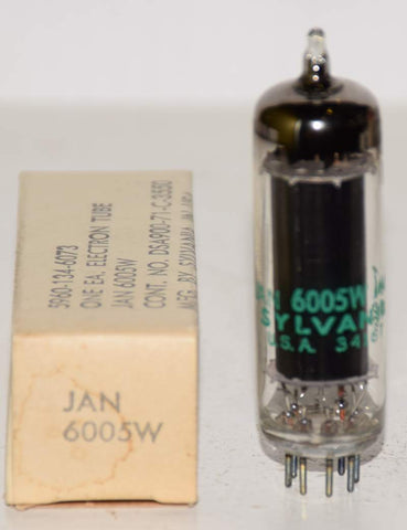 6005W Sylvania JAN black plate NOS 1971 (54.6ma)