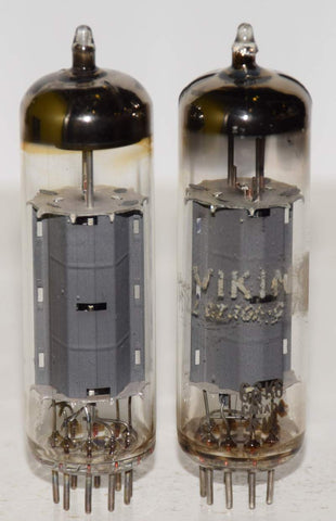 (!!) (Pair) 6GK6 Canada probably by Philips Canada, Holland style construction 1960's used/good (45ma and 46.5ma)